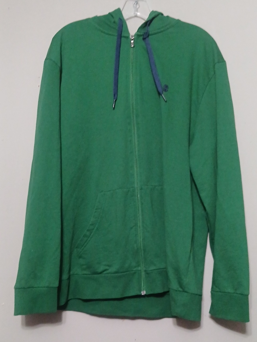 Izod Green Full-Zip Hoodie with Blue Drawstrings